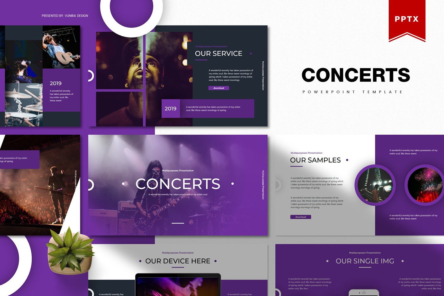 Concert PowerPoint template 84327 TemplateMonster