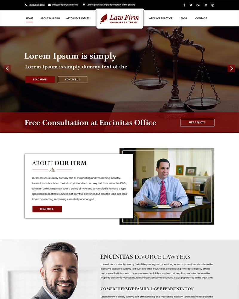 Law Firm - Law Firm Psd Template #84509 - Templatemonster