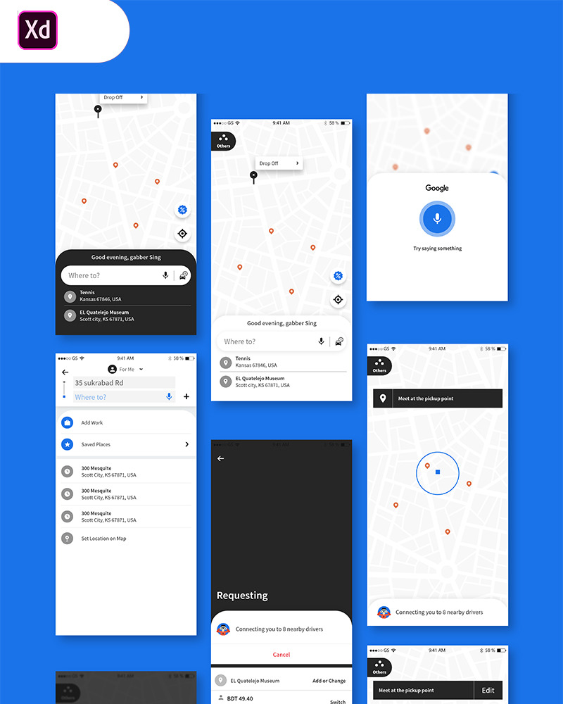Uber Travel UI App #84741 - TemplateMonster