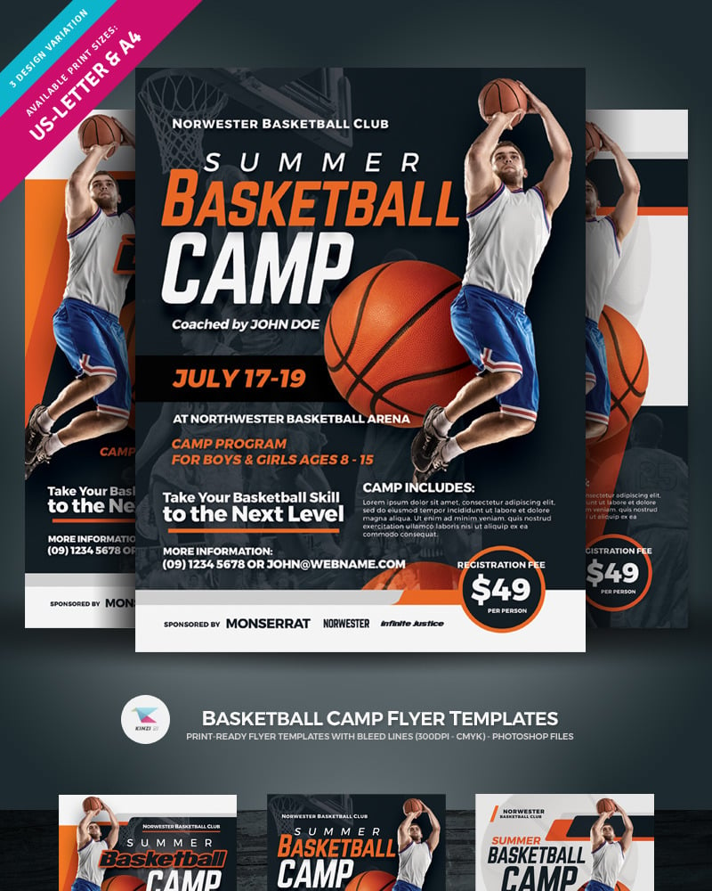 Basketball Camp Brochure Template