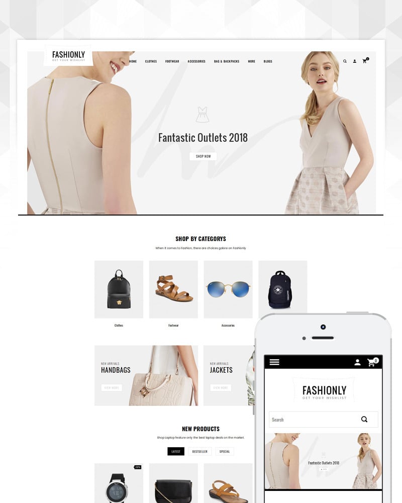 Fashionly - Accessories Store OpenCart Template