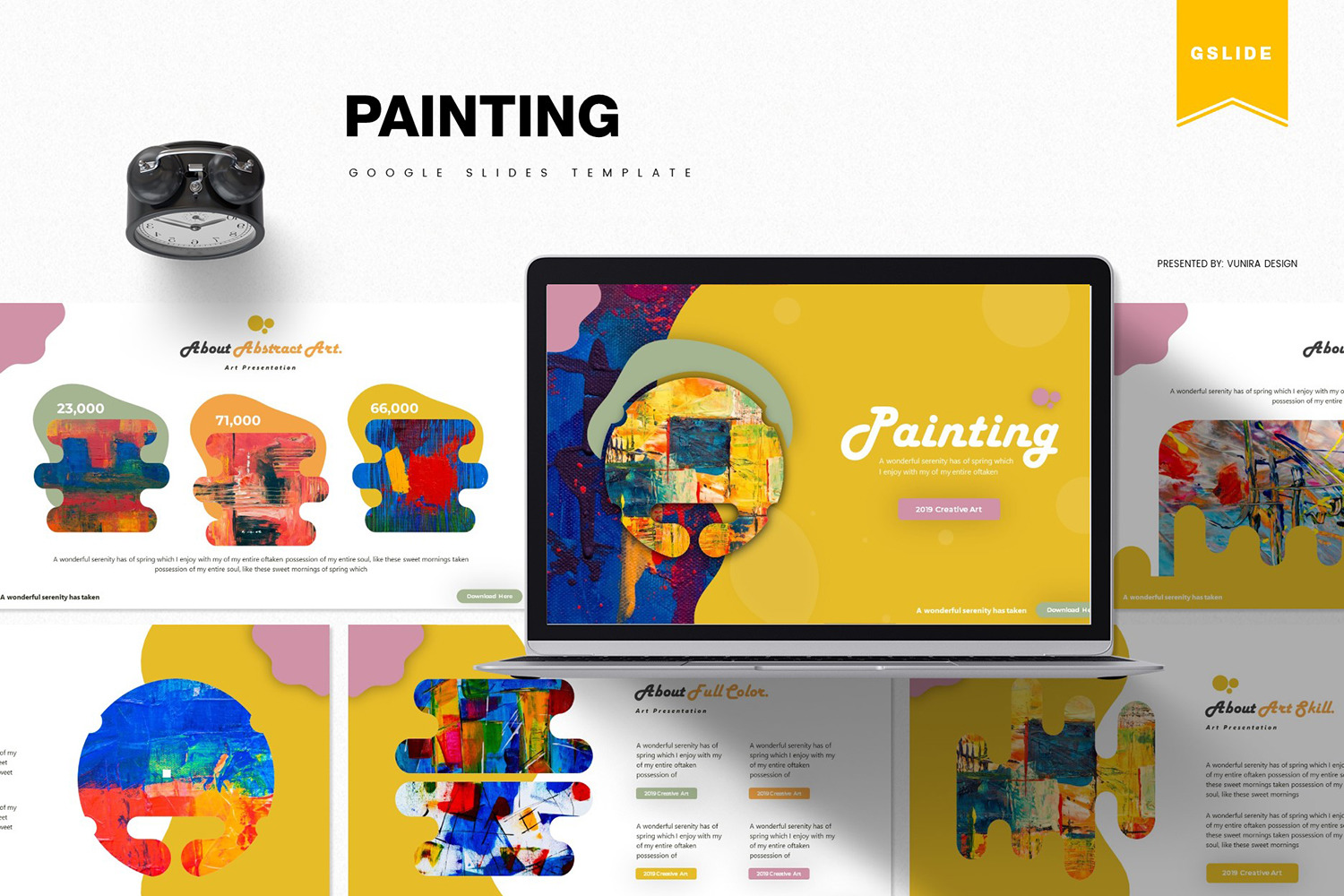 Painting Google Slides 85504 TemplateMonster