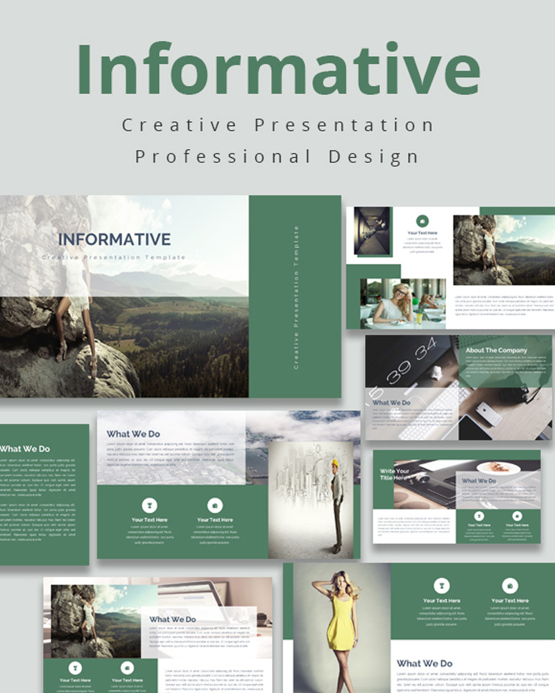 Informative PowerPoint template #85985 TemplateMonster
