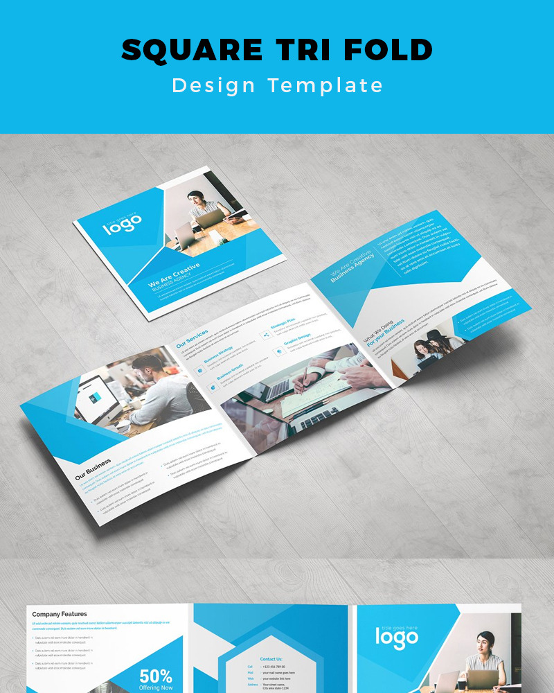 Agranel Square Tri fold Brochure - Corporate Identity Template