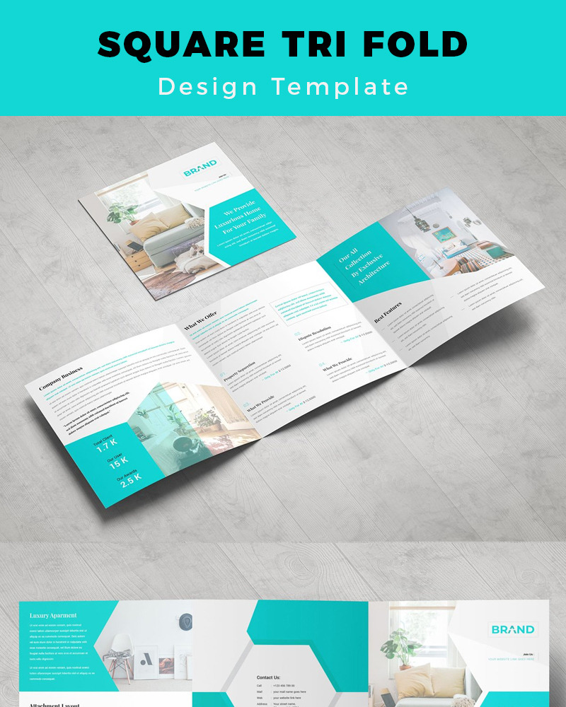 Compton Business Square Tri fold Brochure - Corporate Identity Template