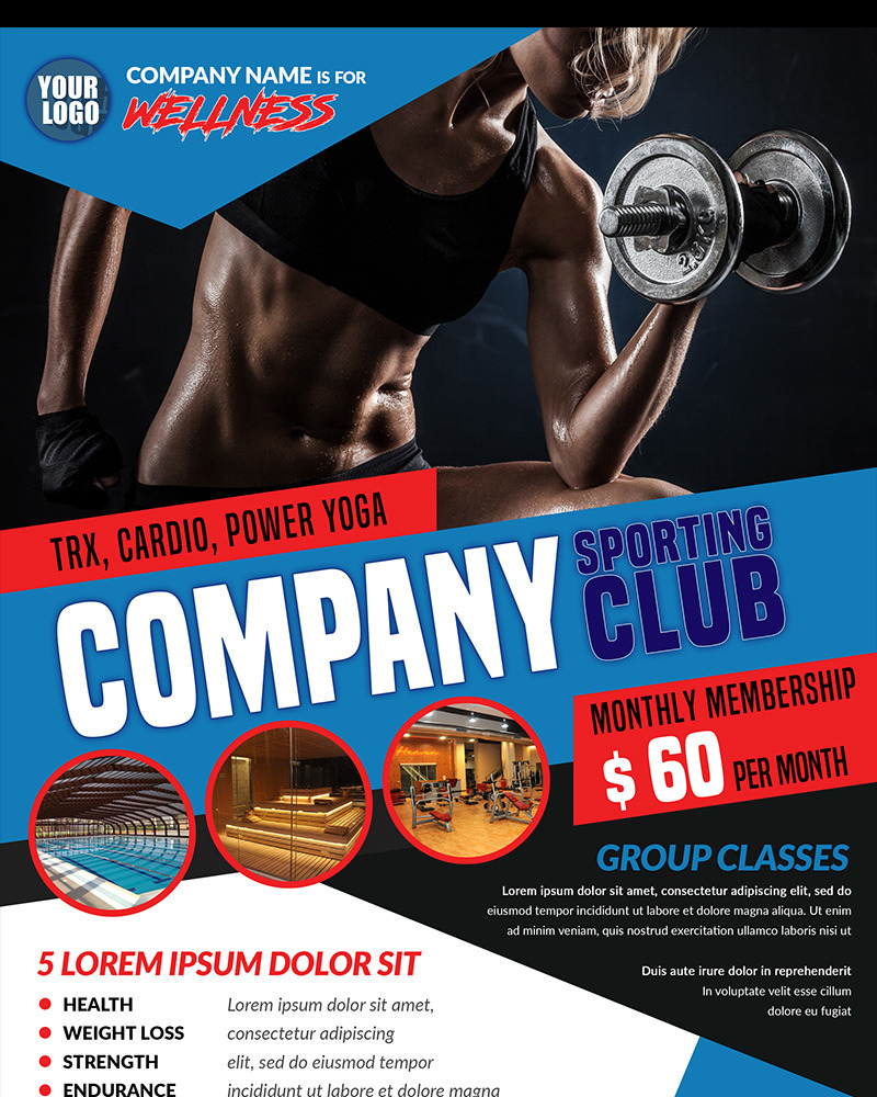 Gym Fitness Flyer - Corporate Identity Template