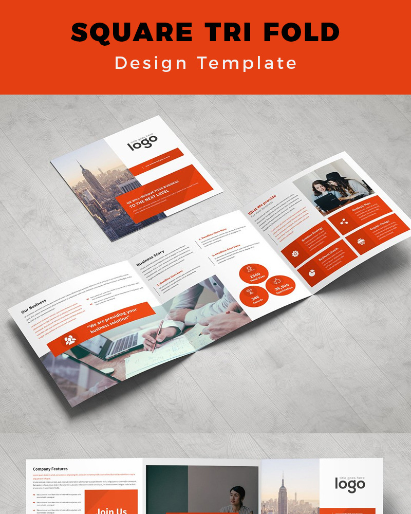 Jodin Square Tri fold Brochure - Corporate Identity Template