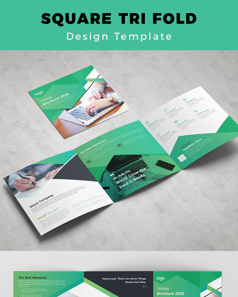Pulver Real Estate Square Trifold Brochure - Corporate Identity Template
