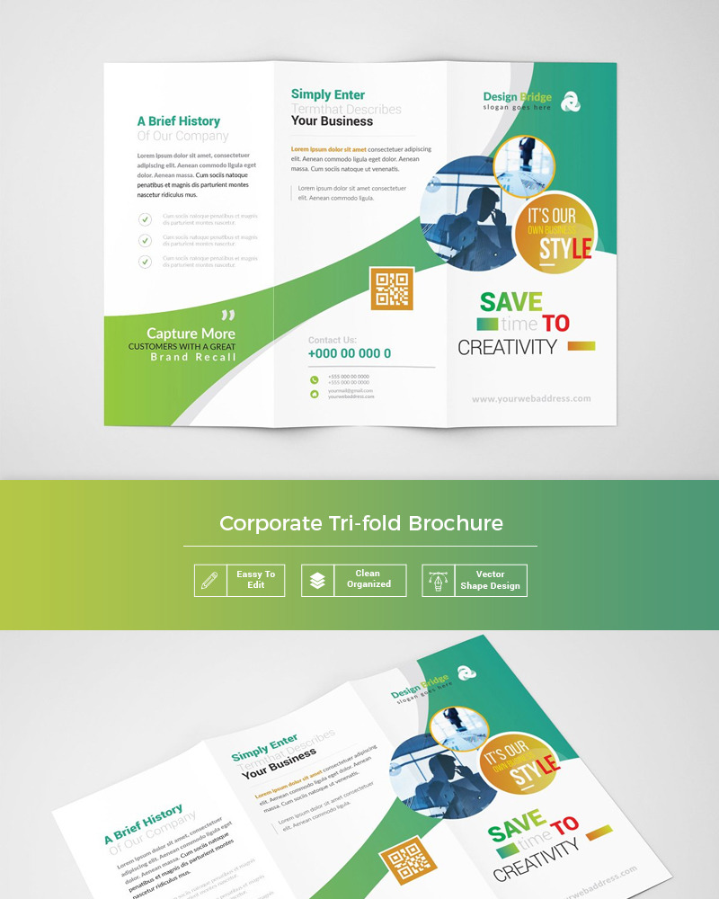 Nimba Simple Tri-fold Brochure - Corporate Identity Template