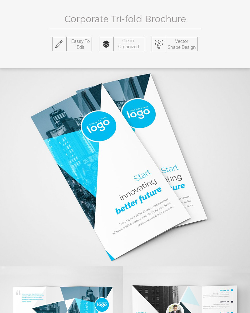 Ginter Tri-fold Brochure - Corporate Identity Template