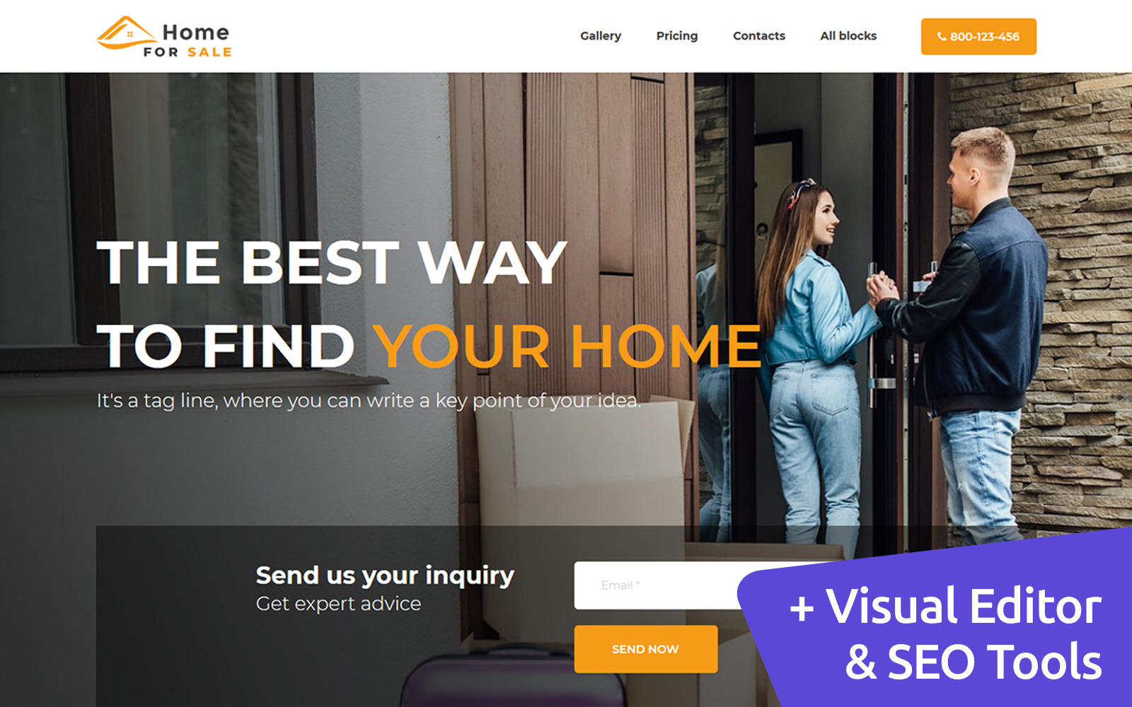 Home for Sale Landing Page Template 87487 TemplateMonster
