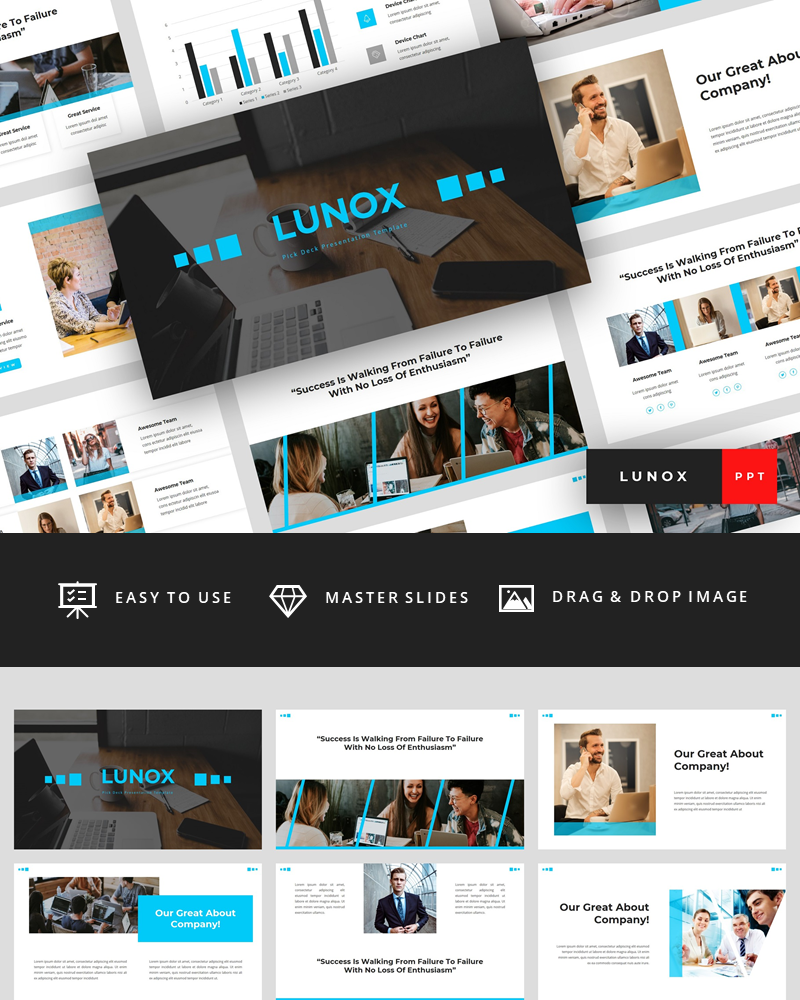 Lunox - Pitch Deck Presentation PowerPoint template