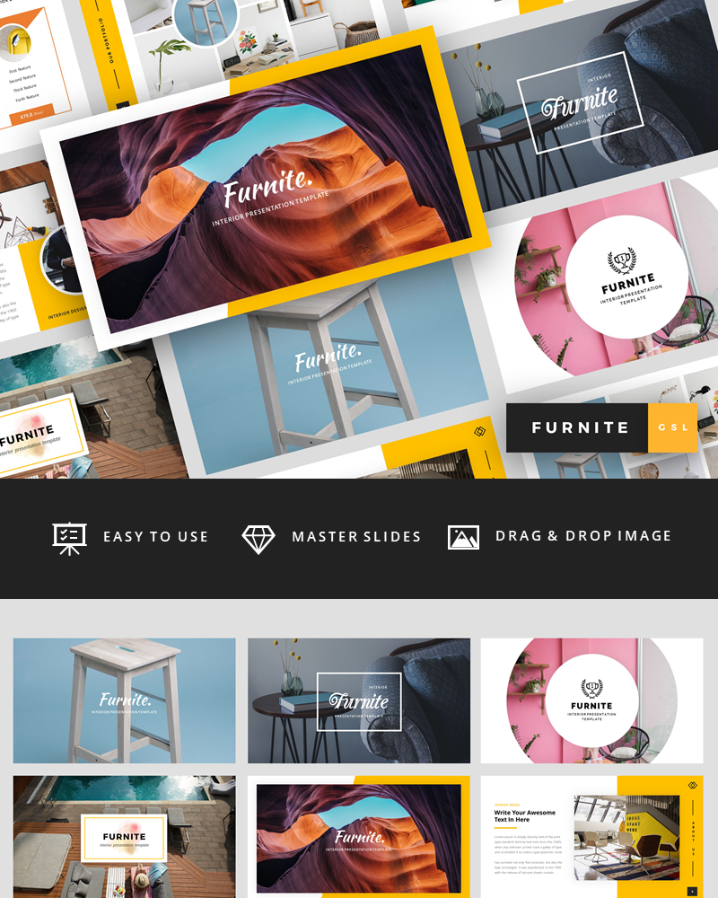 Furnite - Interior Design Presentation Google Slides