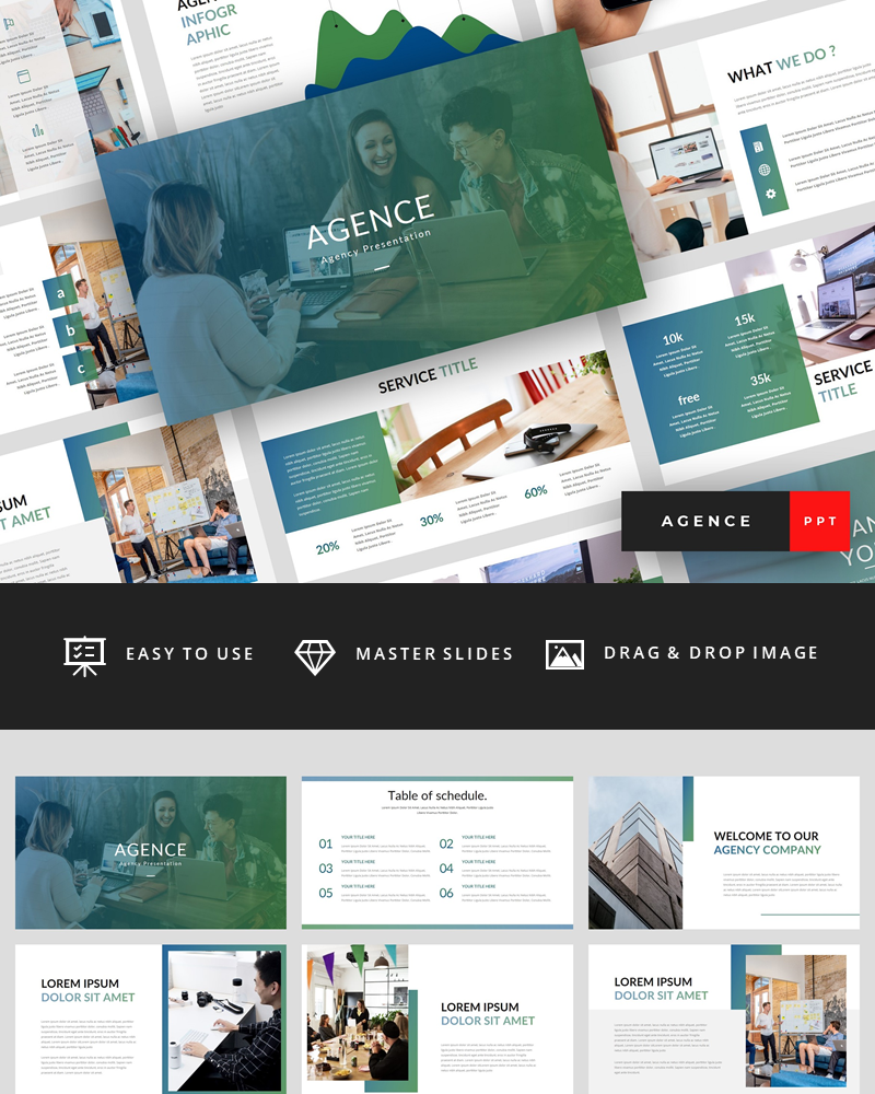 Agence Agency Presentation PowerPoint template