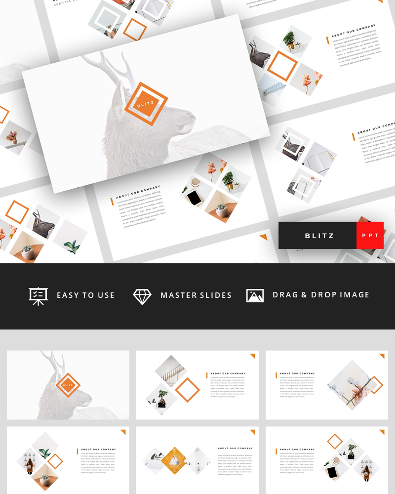 Creative Slides Powerpoint Example Blitz - Creative Presentation PowerPoint template