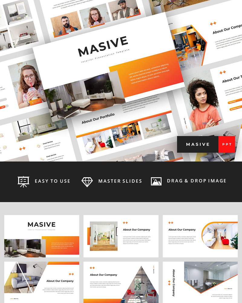 Masive - Interior Presentation PowerPoint template