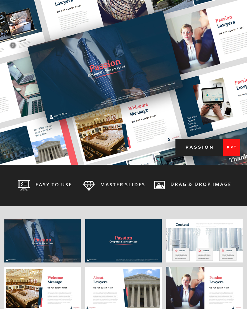 Passion - Lawyer Presentation PowerPoint template
