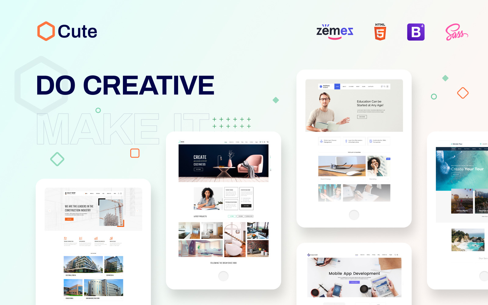 Cute Universal Multipurpose Creative HTML Website Template