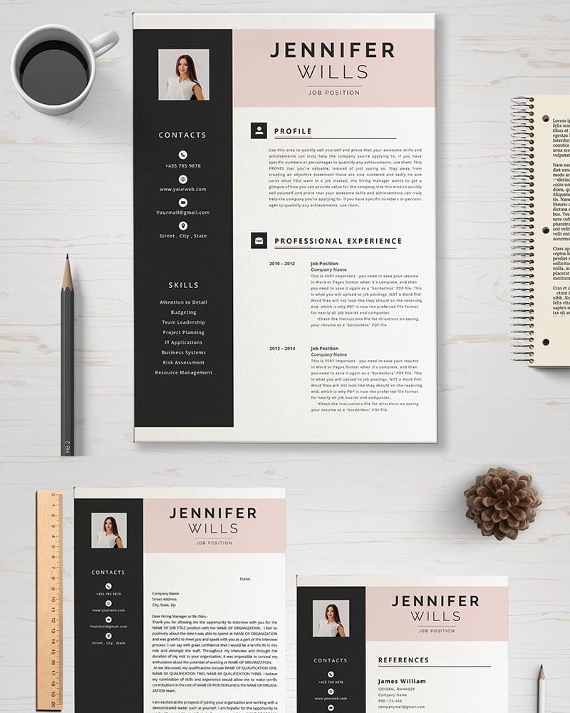 Jennifer Resume Template #89008 - TemplateMonster