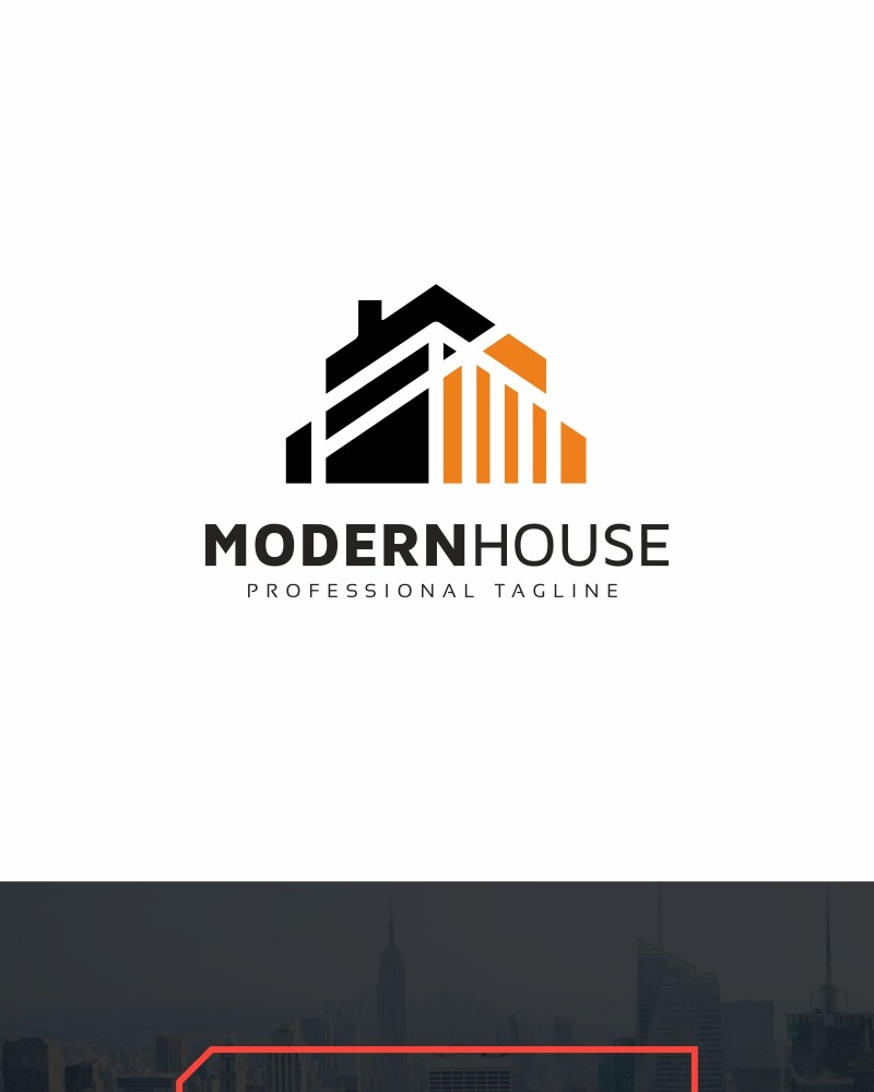 Modern House Logo Template #89039 - TemplateMonster