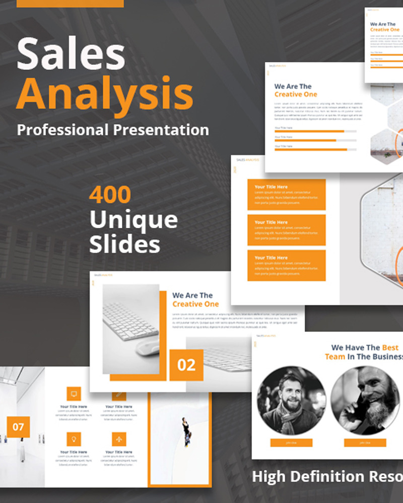 Sales Analysis PowerPoint Template #89257 - TemplateMonster