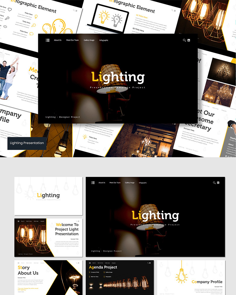 Lighting Google Slides 89644 TemplateMonster