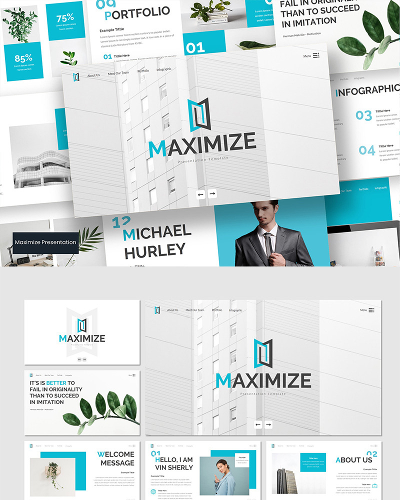 Maximize Resolution Ppt Maximize PowerPoint template #90257 - TemplateMonster