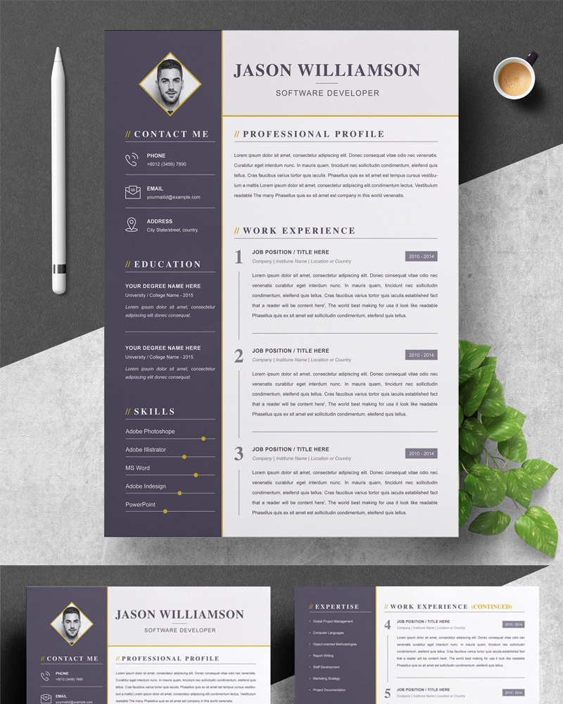 Jason Resume Template #90398 - TemplateMonster