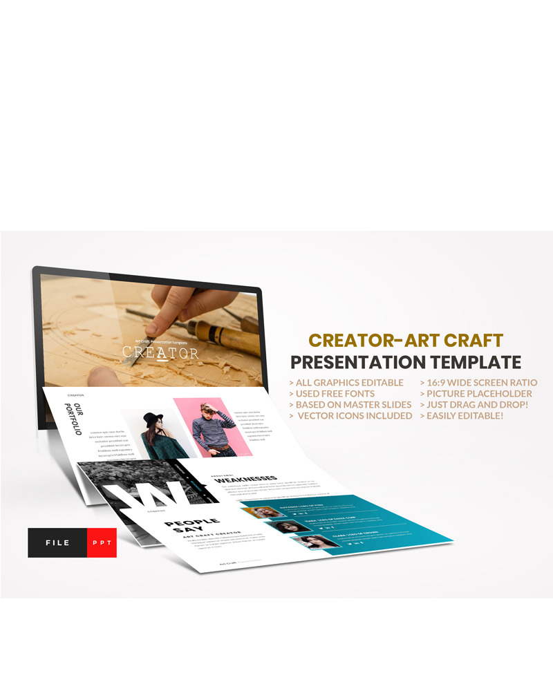 Creator-Art Craft PowerPoint Template #91115