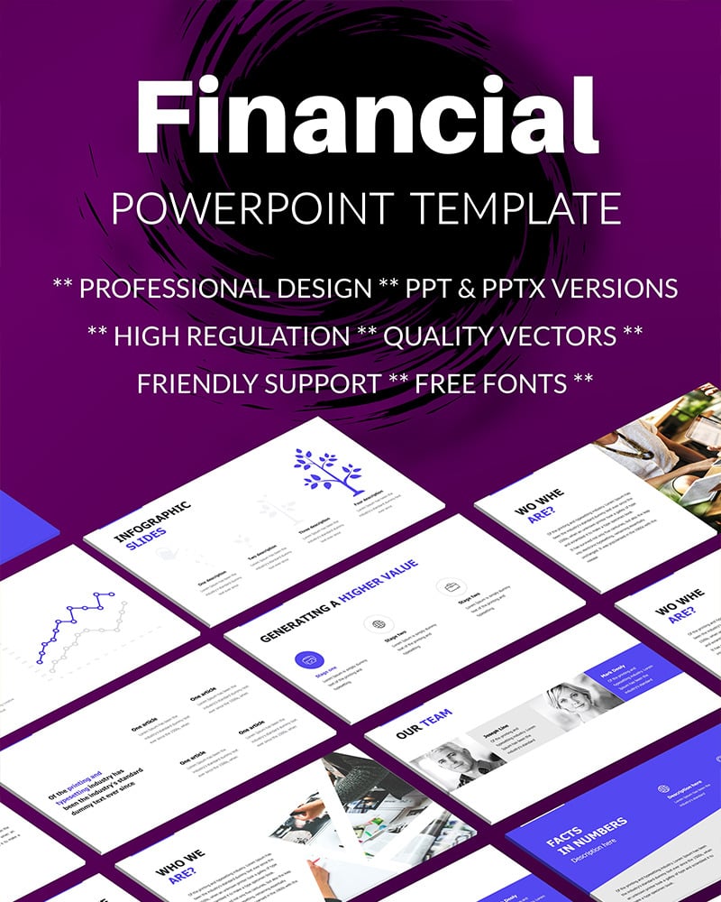 Simple Financial PowerPoint Template - TemplateMonster