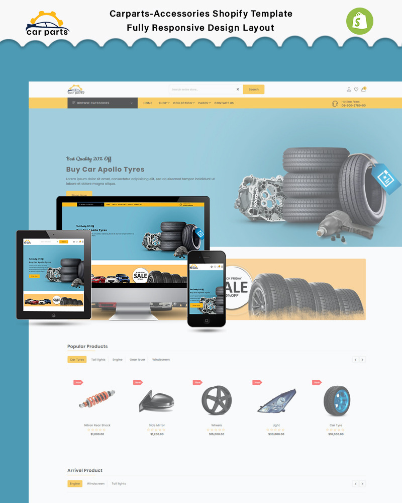 Car parts The Car parts & auto parts Shopify Theme