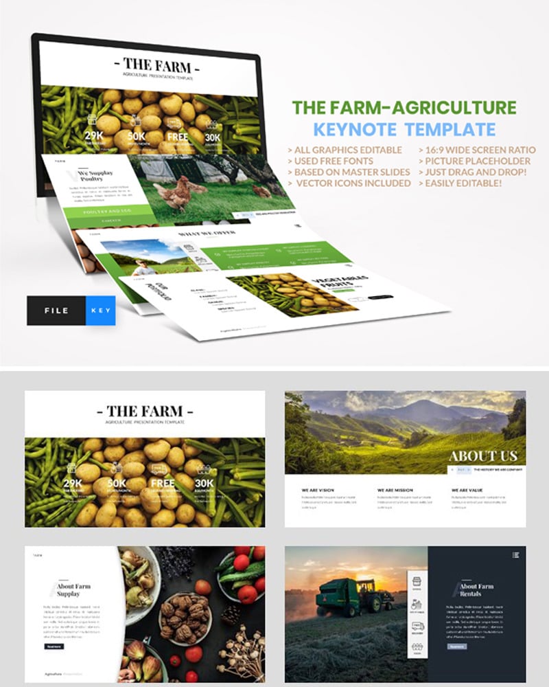 Farm - Agriculture - Keynote template - TemplateMonster