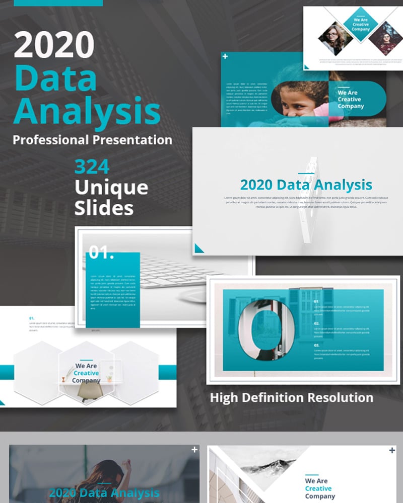 2020 Data Analysis PowerPoint Template - TemplateMonster