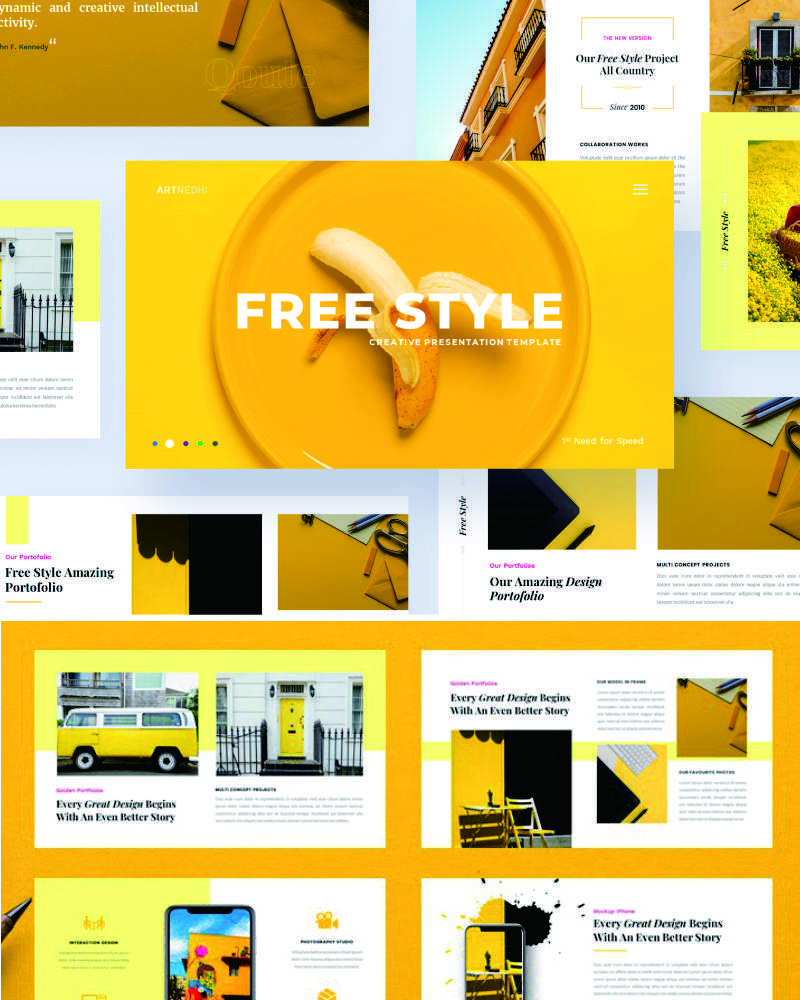 Free Style - Creative Business PowerPoint template