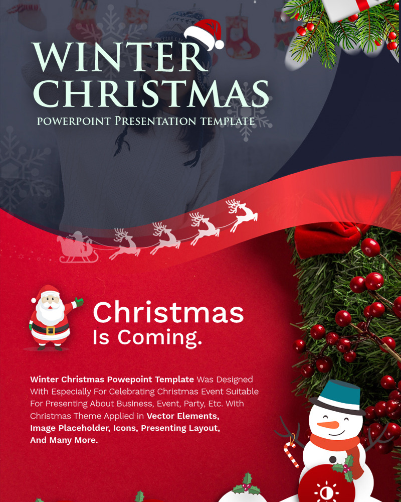 Winter Christmas - Multipurpose Presentation PowerPoint template