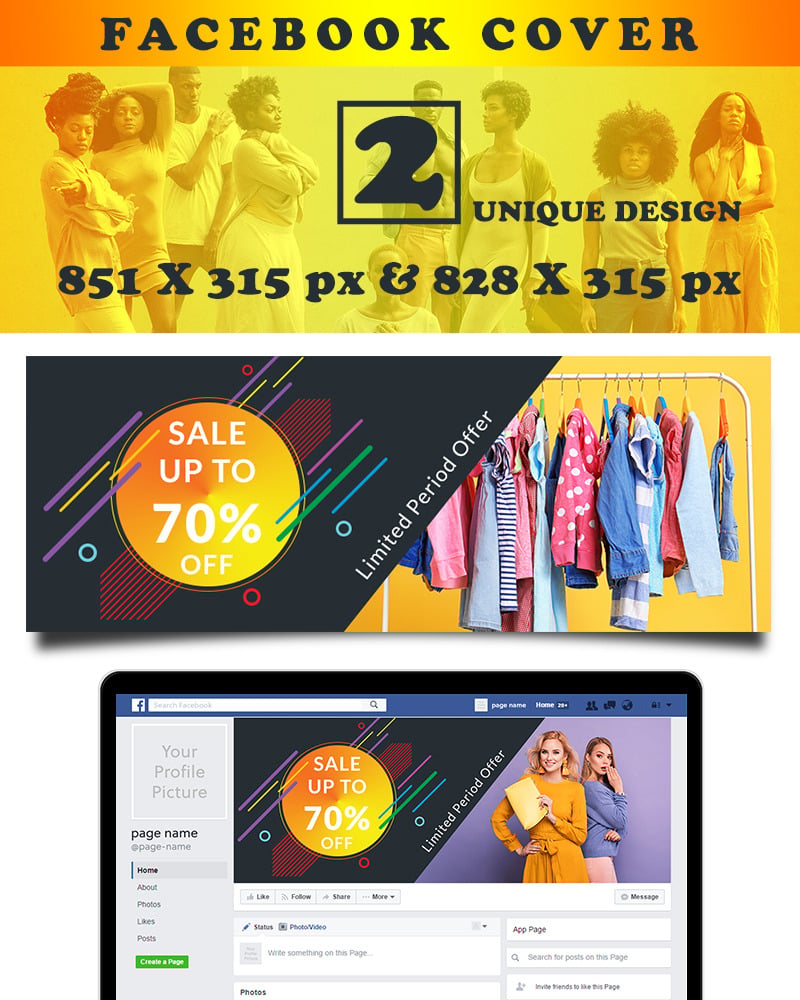 Fashion Store FB Timeline Cover Social Media Template