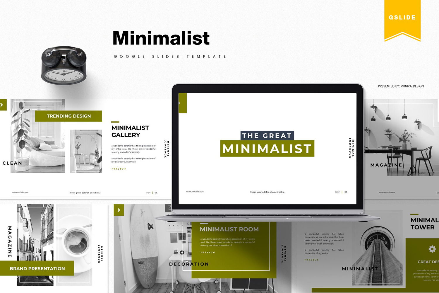 Minimalist | Google Slides #92767 - TemplateMonster