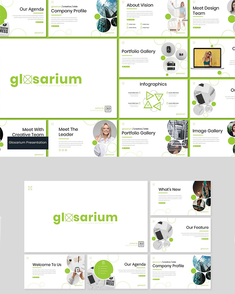 Glosarium PowerPoint template #93143 - TemplateMonster