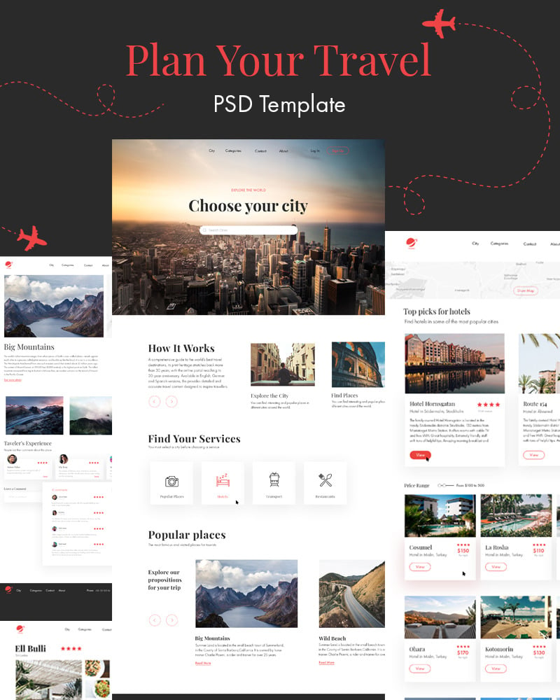 Traveler | The amazing Travel and Tours PSD Template