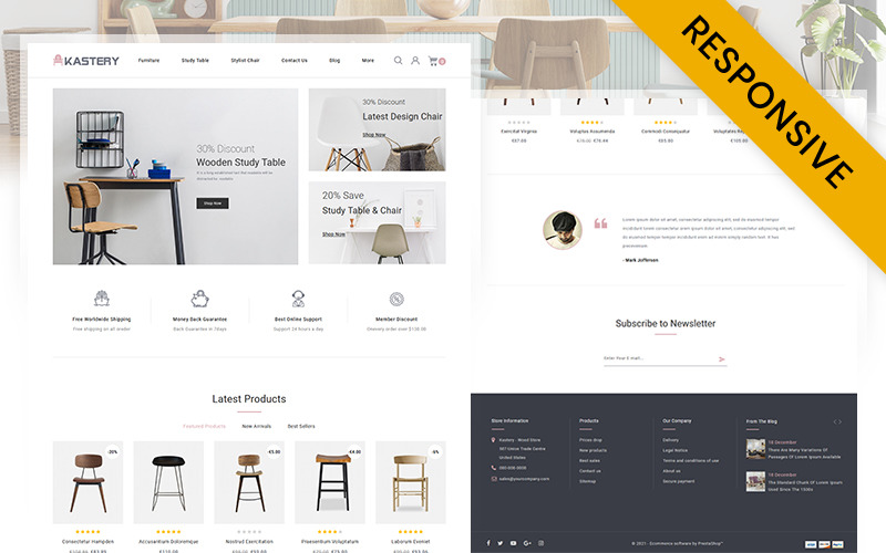 Kastery - Wood Store PrestaShop Theme - TemplateMonster