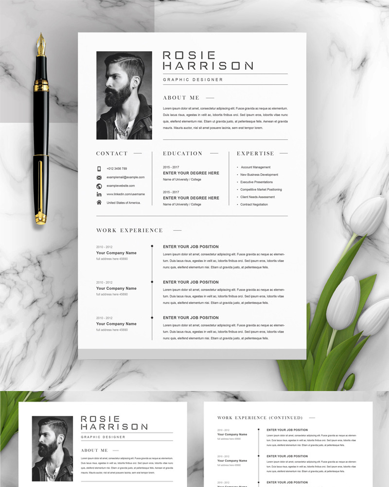 Rosie Resume Template 93548 Templatemonster 5175