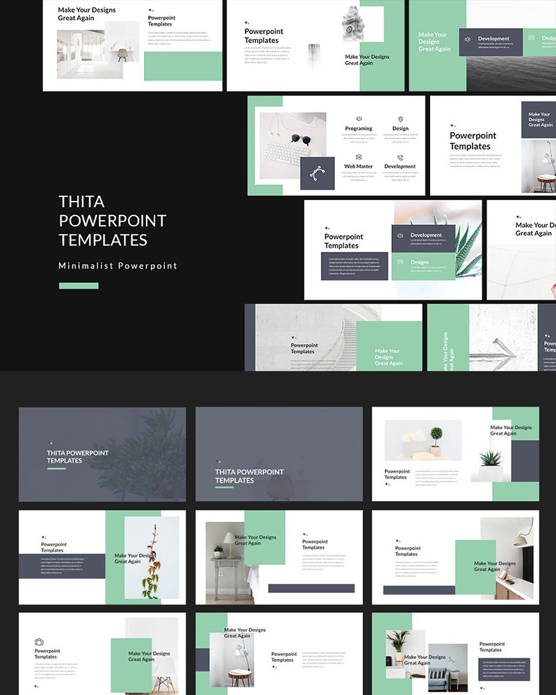 Thita Lookbook PowerPoint template #93941 - TemplateMonster