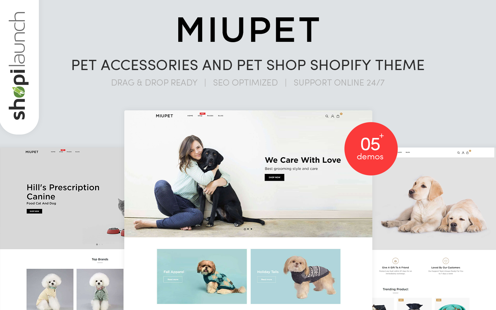 MiuPet Pet Accessories and Pet Shop Shopify Theme