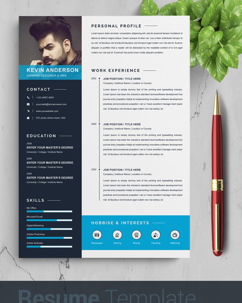 Kevin Resume Template #94546 - Templatemonster