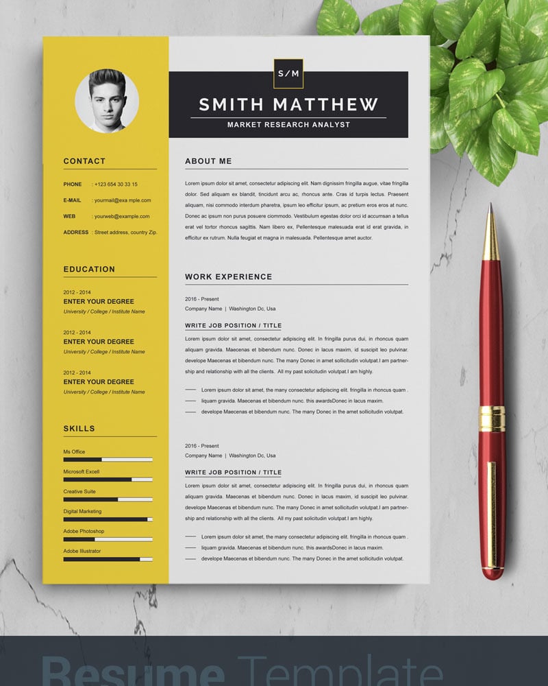 Smith Resume Template #94762 - TemplateMonster