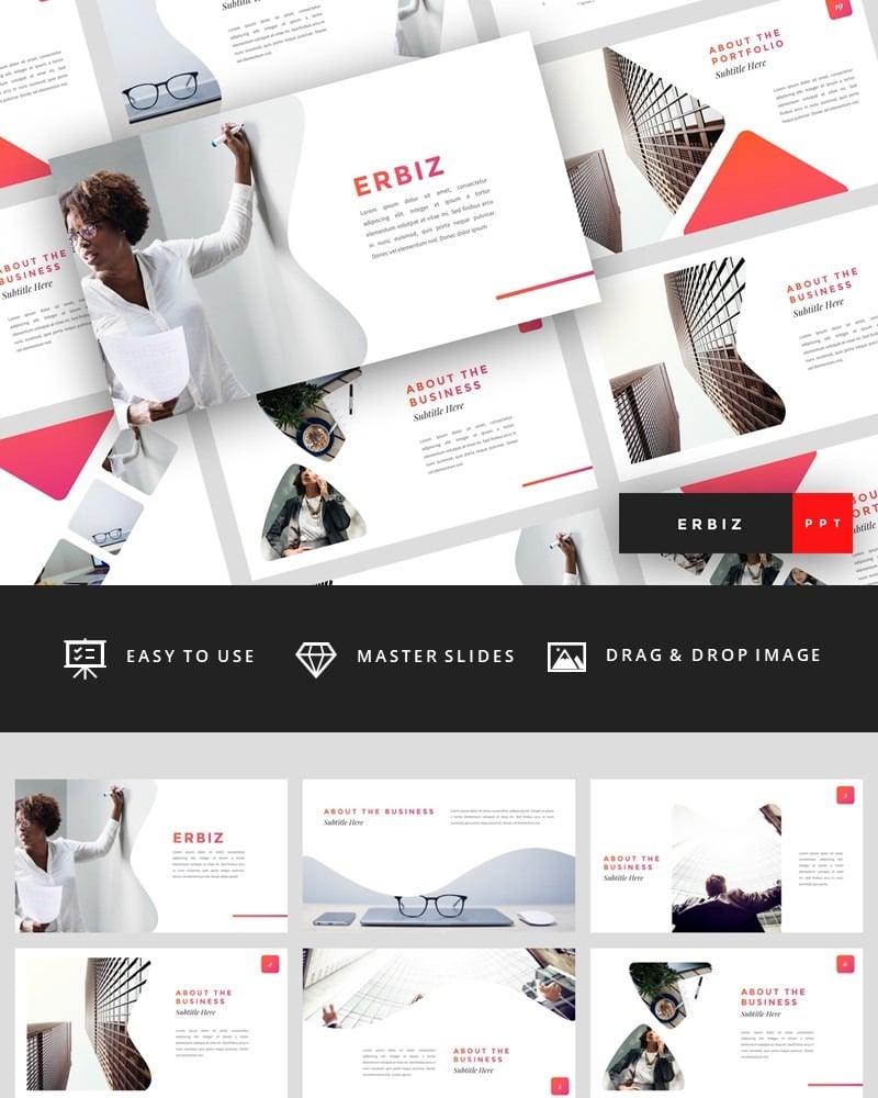 Erbiz - Business PowerPoint template - TemplateMonster