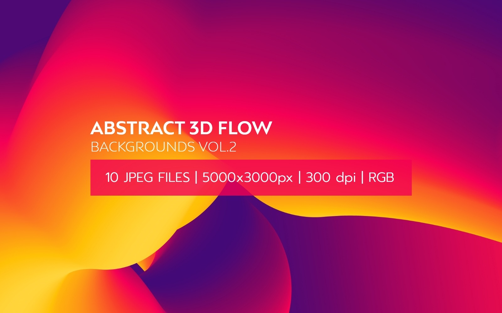 Abstract 3D Flow Vol.2 Background #95096 - TemplateMonster