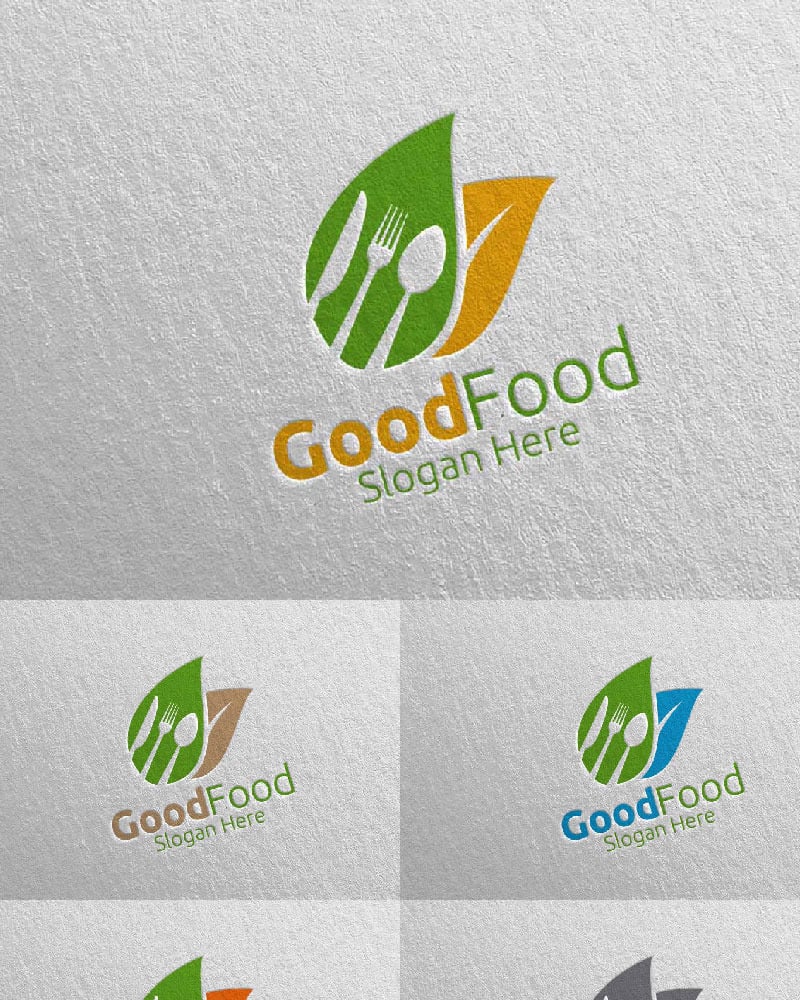 Healthy Food for Restaurant or Cafe 6 Logo Template