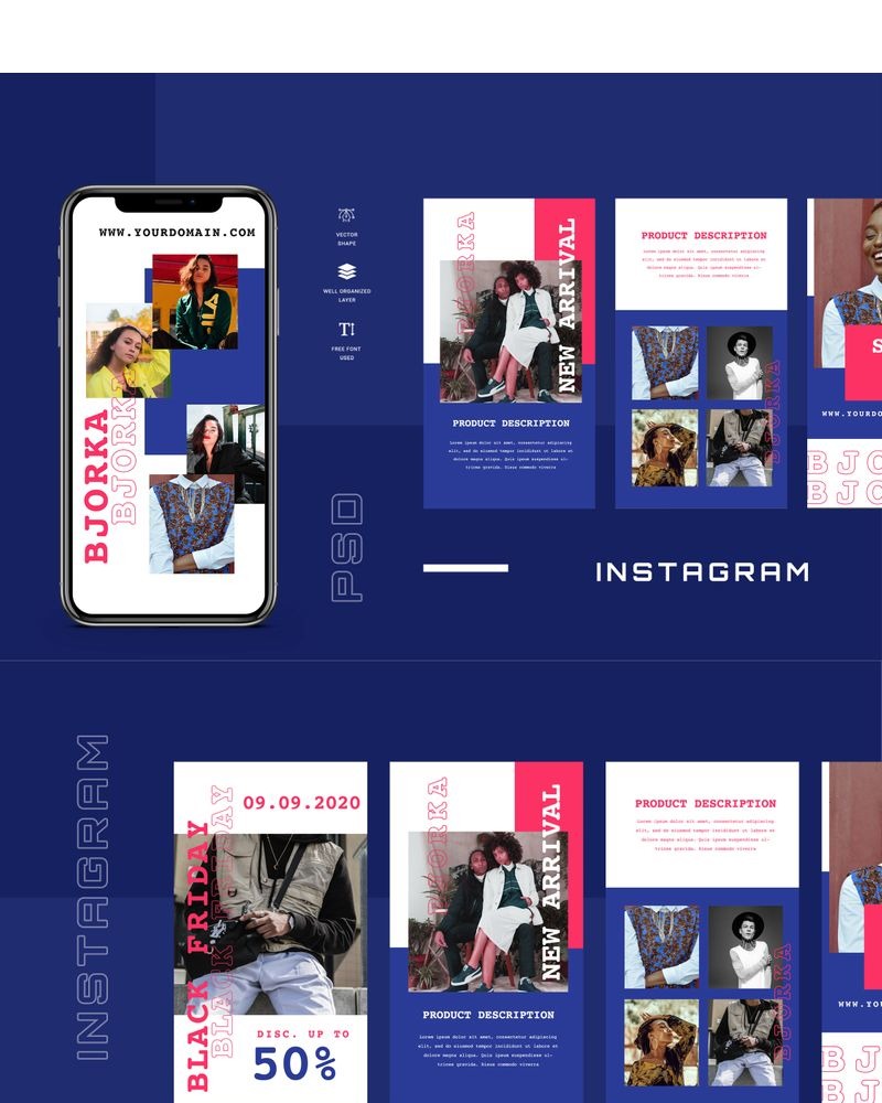 Fashiona - Duo Tone Instagram Stories Social Media Template