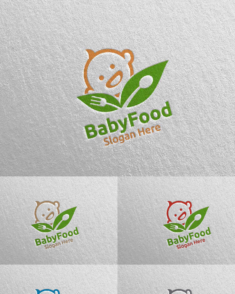 Baby Food for Nutrition or Supplement Concept 75 Logo Template